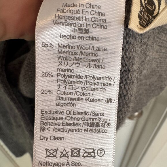 Madewell Oversized Grey Merino Wool Button-up Cardigan - Picture 7 of 7